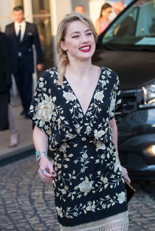 AMBER HEARD Arrives at Martinez Hotel in Cannes 05/16/2019