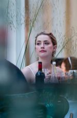 AMBER HEARD o at Terrace of Martinez Hotel in Cannes 05/14/2019