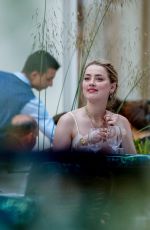 AMBER HEARD o at Terrace of Martinez Hotel in Cannes 05/14/2019