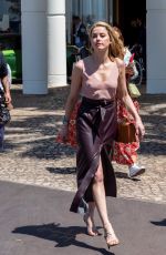 AMEBER HEARD Out for Lunch at La Plage Du Martinez in Cannes 05/16/2019