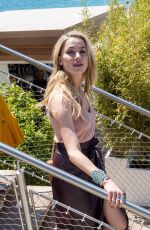 AMEBER HEARD Out for Lunch at La Plage Du Martinez in Cannes 05/16/2019