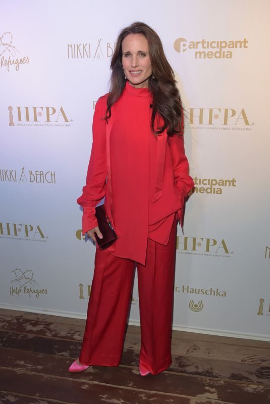ANDIE MACDOWELL at HFPA & Participant Media Honour Help Refugees at Cannes Film Festival 05/19/2019