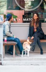 ANGELA SARAFYAN and Jake Hoffman at Cha Cha Matcha in New York 05/01/2019