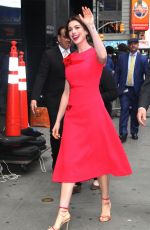 ANNE HATHAWAY Arrives at Good Morning America in New York 05/07/2019