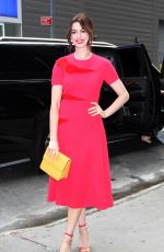 ANNE HATHAWAY Arrives at Good Morning America in New York 05/07/2019