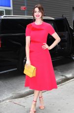 ANNE HATHAWAY Arrives at Good Morning America in New York 05/07/2019