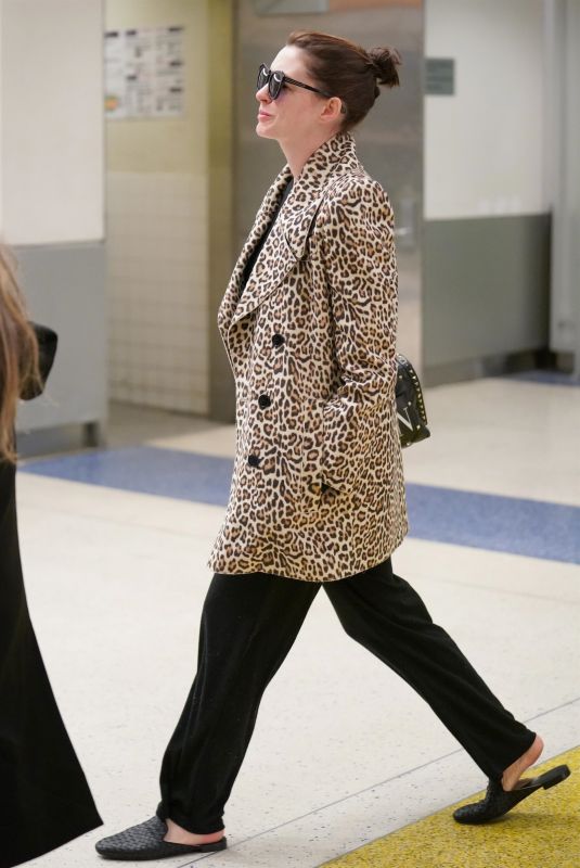 ANNE HATHAWAY at JFK Airport in New York 05/03/2019