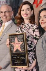 ANNE HATHAWAY Honored with a Star on the Hollywood Walk of Fame 05/09/2019