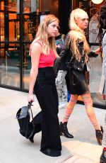 ASHLEY BENSON and CARA DELEVINGNE Leaves Met Gala After-party 05/07/2019