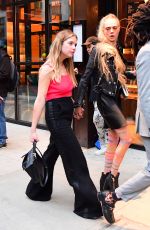 ASHLEY BENSON and CARA DELEVINGNE Leaves Met Gala After-party 05/07/2019