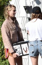 ASHLEY BENSON and CARA DELEVINGNE Out Shopping in Hollywood 05/28/2019