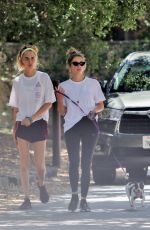 ASHLEY BENSON and CARA DELEVINGNE Out with Their Dogs in Studio City 05/29/2019