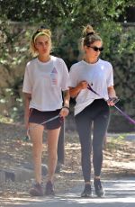 ASHLEY BENSON and CARA DELEVINGNE Out with Their Dogs in Studio City 05/29/2019