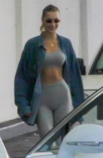 BELLA HADID in Tights Leaves Dermatologist in Beverly Hills 05/03/2019