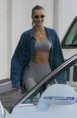 BELLA HADID in Tights Leaves Dermatologist in Beverly Hills 05/03/2019