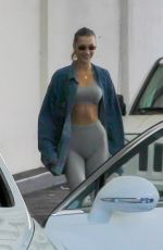 BELLA HADID in Tights Leaves Dermatologist in Beverly Hills 05/03/2019