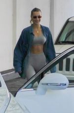 BELLA HADID in Tights Leaves Dermatologist in Beverly Hills 05/03/2019