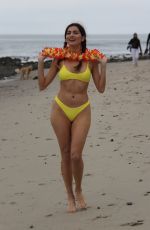 BLANCA BLANCO in Yellow Bikini at a Beach in Malibu 04/30/2019