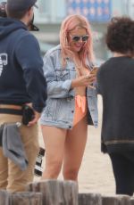 BUSY PHILIPPS in Bikini on the Set of Her New Show in Venice 04/29/2019