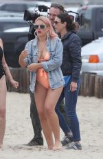 BUSY PHILIPPS in Bikini on the Set of Her New Show in Venice 04/29/2019