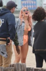 BUSY PHILIPPS in Bikini on the Set of Her New Show in Venice 04/29/2019