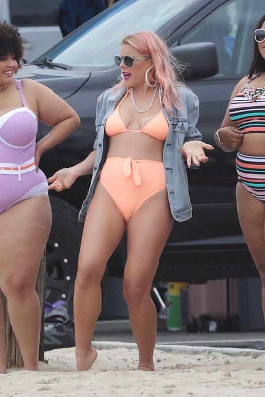 BUSY PHILIPPS in Bikini on the Set of Her New Show in Venice 04/29/2019