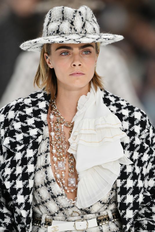 CARA DELEVINGNE at Chanel Show at Paris Fashion Week 05/03/2019