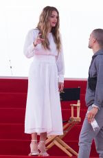 CAROLINE RECEVEUR on the Set of a Photoshoot in Cannes 05/19/2019