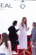 CAROLINE RECEVEUR on the Set of a Photoshoot in Cannes 05/19/2019