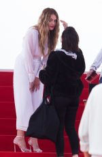 CAROLINE RECEVEUR on the Set of a Photoshoot in Cannes 05/19/2019