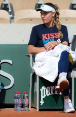 CAROLINE WOZNIACKI Practices at Roland Garros French Open Tournamet 05/24/2019