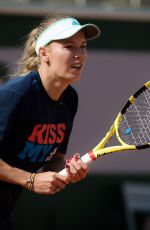 CAROLINE WOZNIACKI Practices at Roland Garros French Open Tournamet 05/24/2019