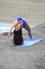 CASEY BATCHELOR in Bikini for Her Yoga Blitz App in Tenerife 05/03/2019