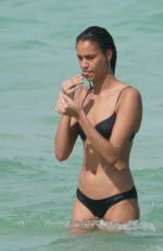 CHANTAL MONAGHAN in Bikini on the Beach in Miami 05/08/2019
