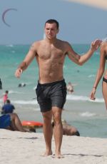 CHANTAL MONAGHAN in Bikini on the Beach in Miami 05/08/2019