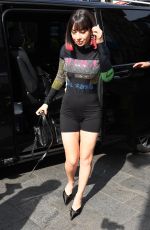 CHARLI XCX in Black Playsuit Out in London 05/22/2019