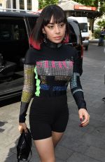 CHARLI XCX in Black Playsuit Out in London 05/22/2019