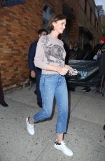 CHARLIZE THERON Leaves Daily Show in New York 05/02/2019