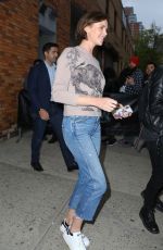 CHARLIZE THERON Leaves Daily Show in New York 05/02/2019