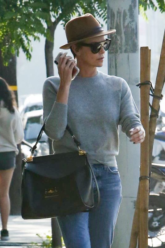 CHARLIZE THERON Out and About in Hollywood 05/03/2019