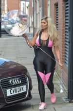CHLOE FERRY Leaves Her Home in Newcastle 05/11/2019