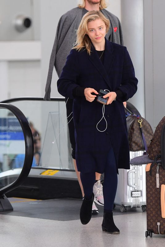 CHLOE MORETZ at Newark Airport 05/02/2019