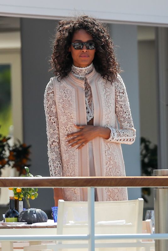 CINDY BRUNA at Eden Roc Hotel in Cannes 05/16/2019