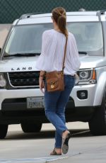 CINDY CRAWFORD in Denim Leaves a Beauty Salon in Beverly Hills 05/02/2019