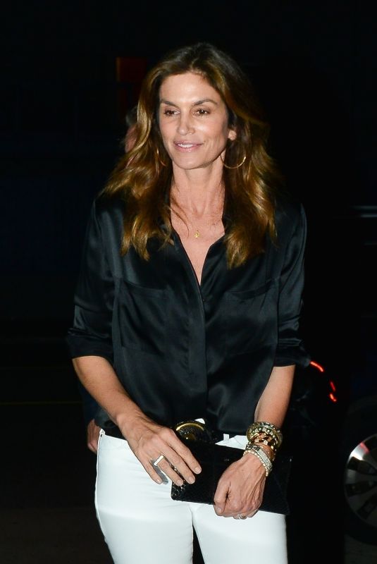 CINDY CRAWFORD Night Out in Santa Monica 05/25/2019