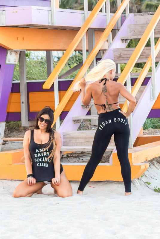 CLAUDIA ROMANI and DAISY JAE at a Photoshoot for LA Vegan Clothing Line @iappare 05/01/2019