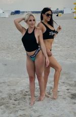 CLAUDIA ROMANI and JESS PICADO at a Photoshoot for Iapparel 05/13/2019