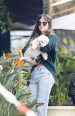 DAKOTA JOHNSON Out with Her Dog in Malibu 05/04/2019