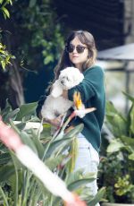 DAKOTA JOHNSON Out with Her Dog in Malibu 05/04/2019