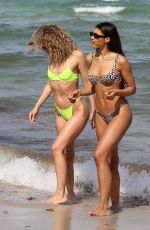 DANIELLE HERRINGTON, WINNIE HARLOW and JASMINE SANDERS in Bikinis as a Beach in Miami 05/09/2019
